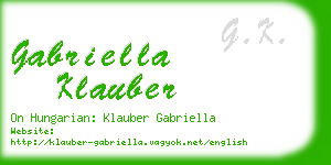 gabriella klauber business card